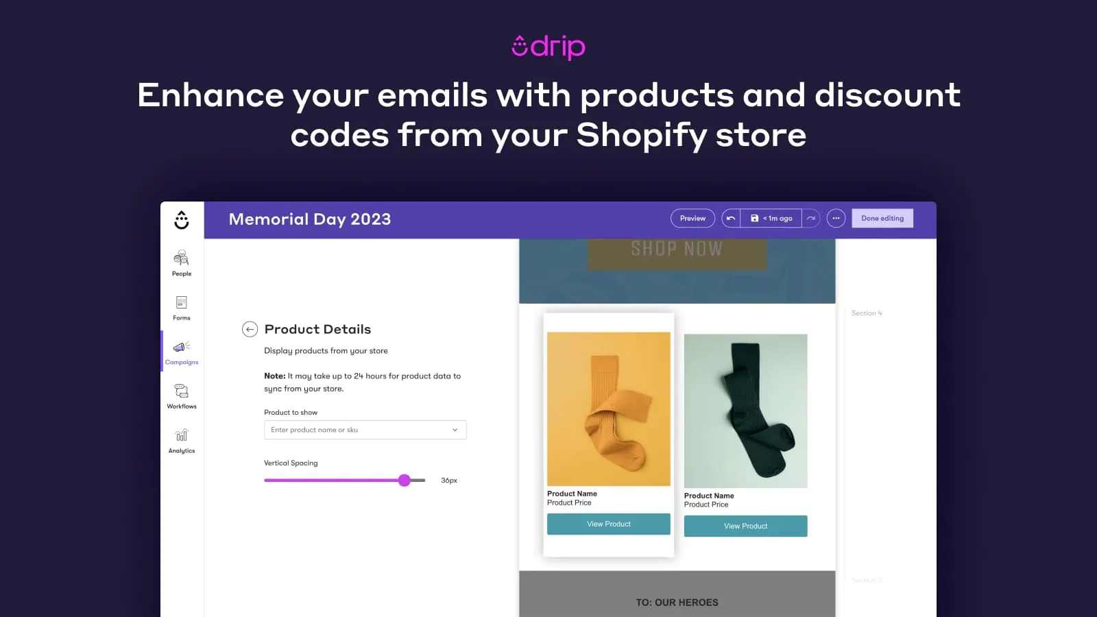 shopify apps gia email marketing drip app