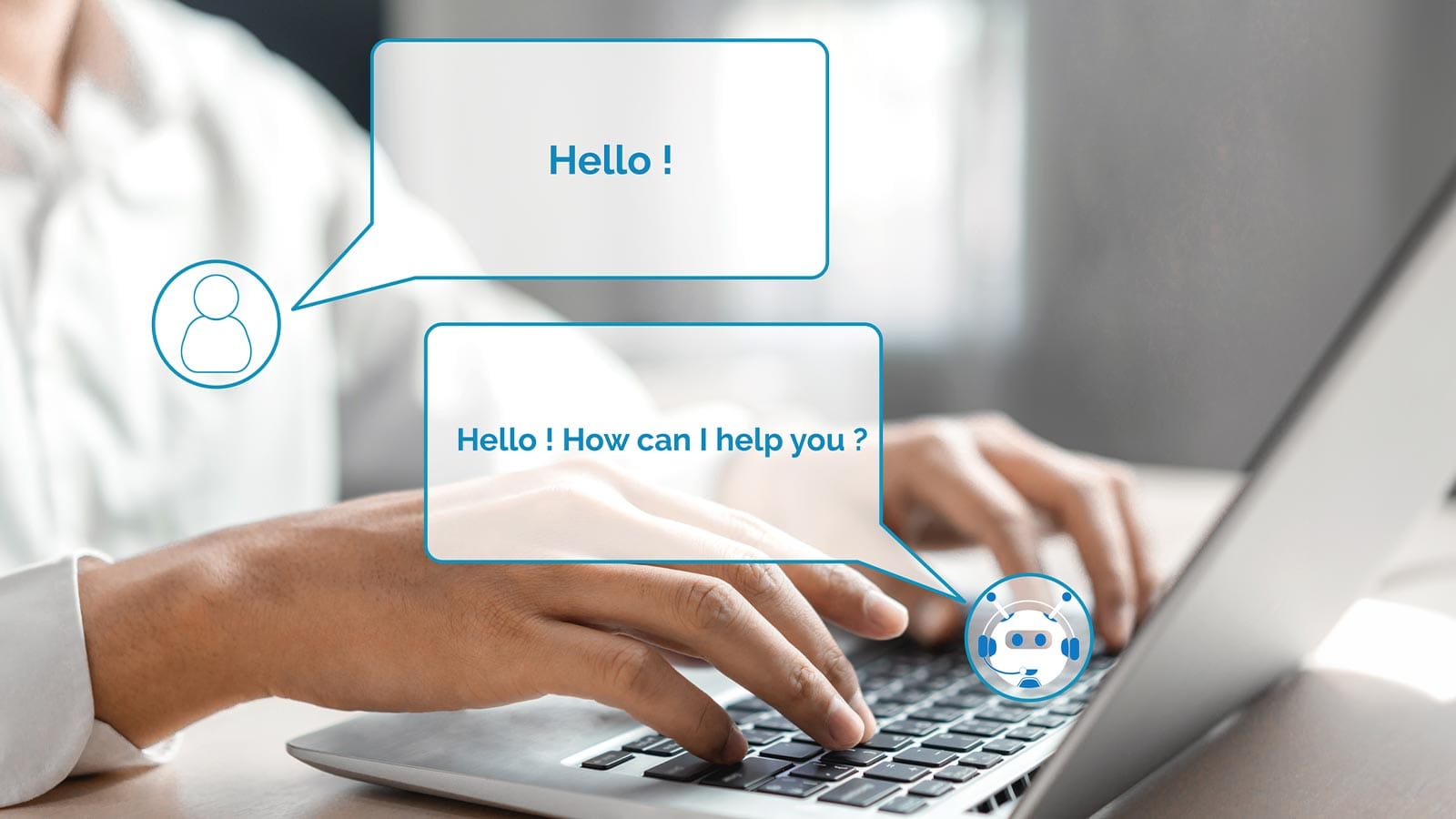 ecommerce chatbot hello pc hands