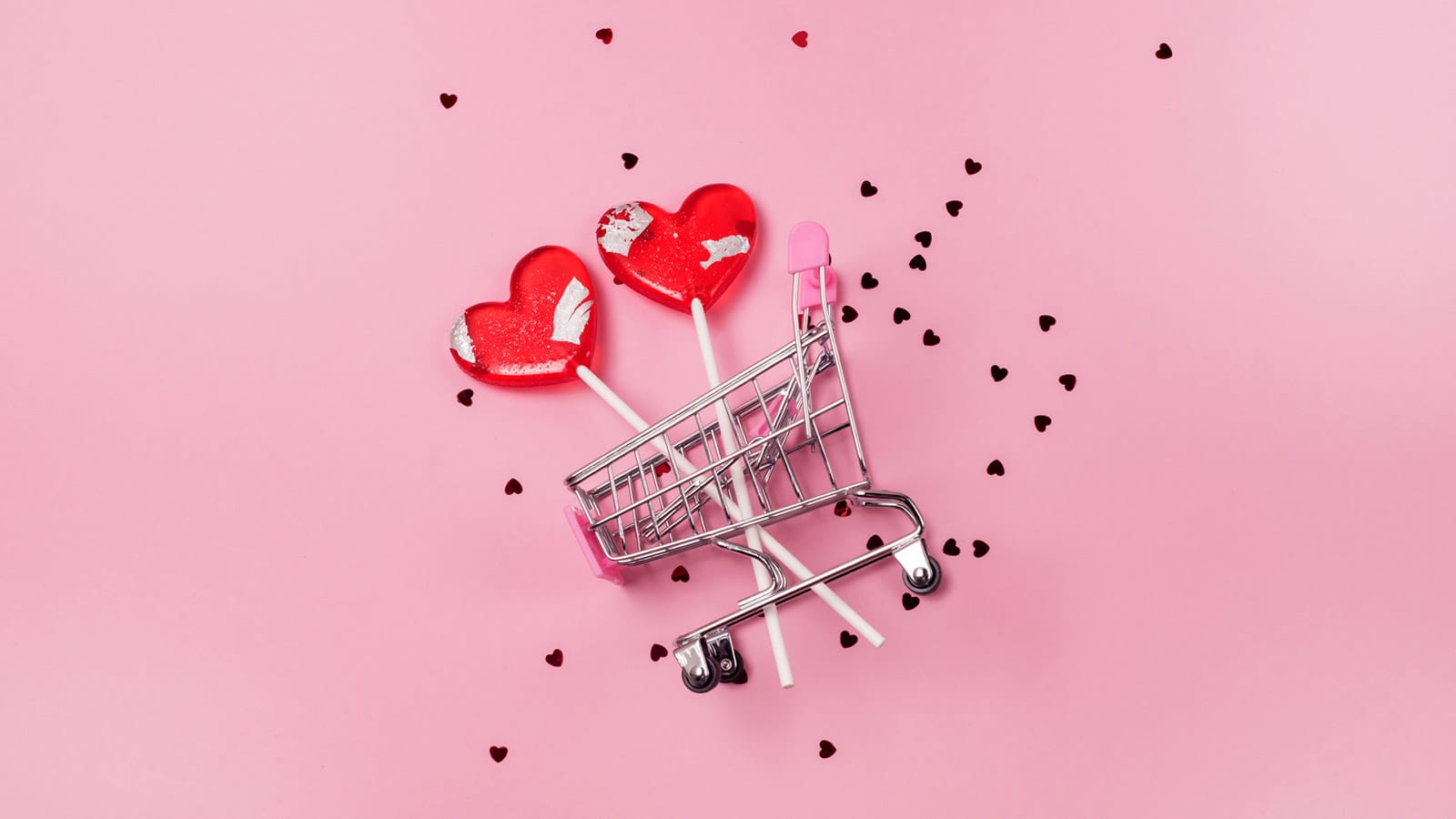 shopify eshop for valentine's shopping cart hearts 