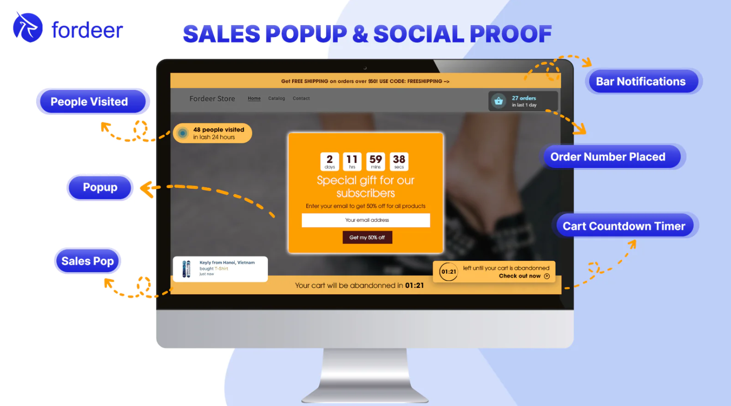 Η εφαρμογή Fordeer Sales Pop Up