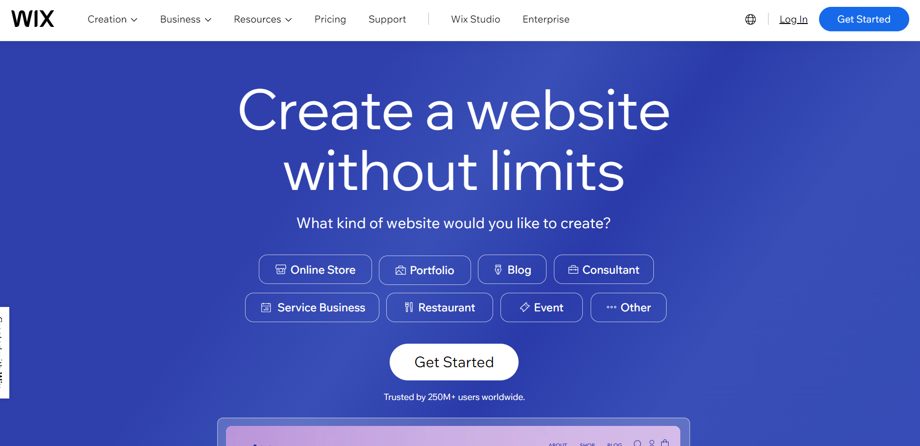 wix store homepage για φθηνές ecommerce πλατφόρμες