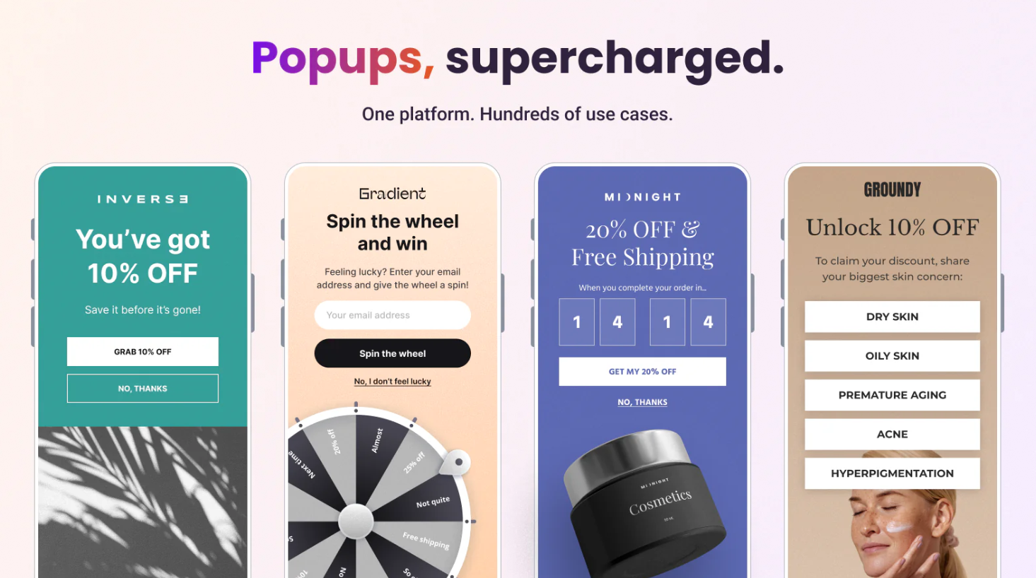 Screenshot από το optimonk app