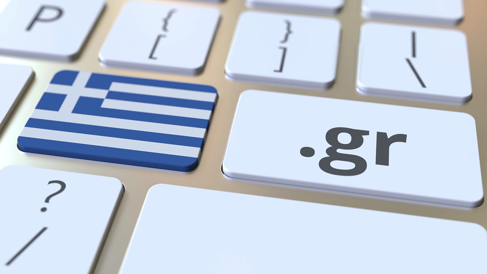 πληκτρολόγιο με .gr ως παραπομπή στη δημιουργία Shopify eshop στην Ελλάδα