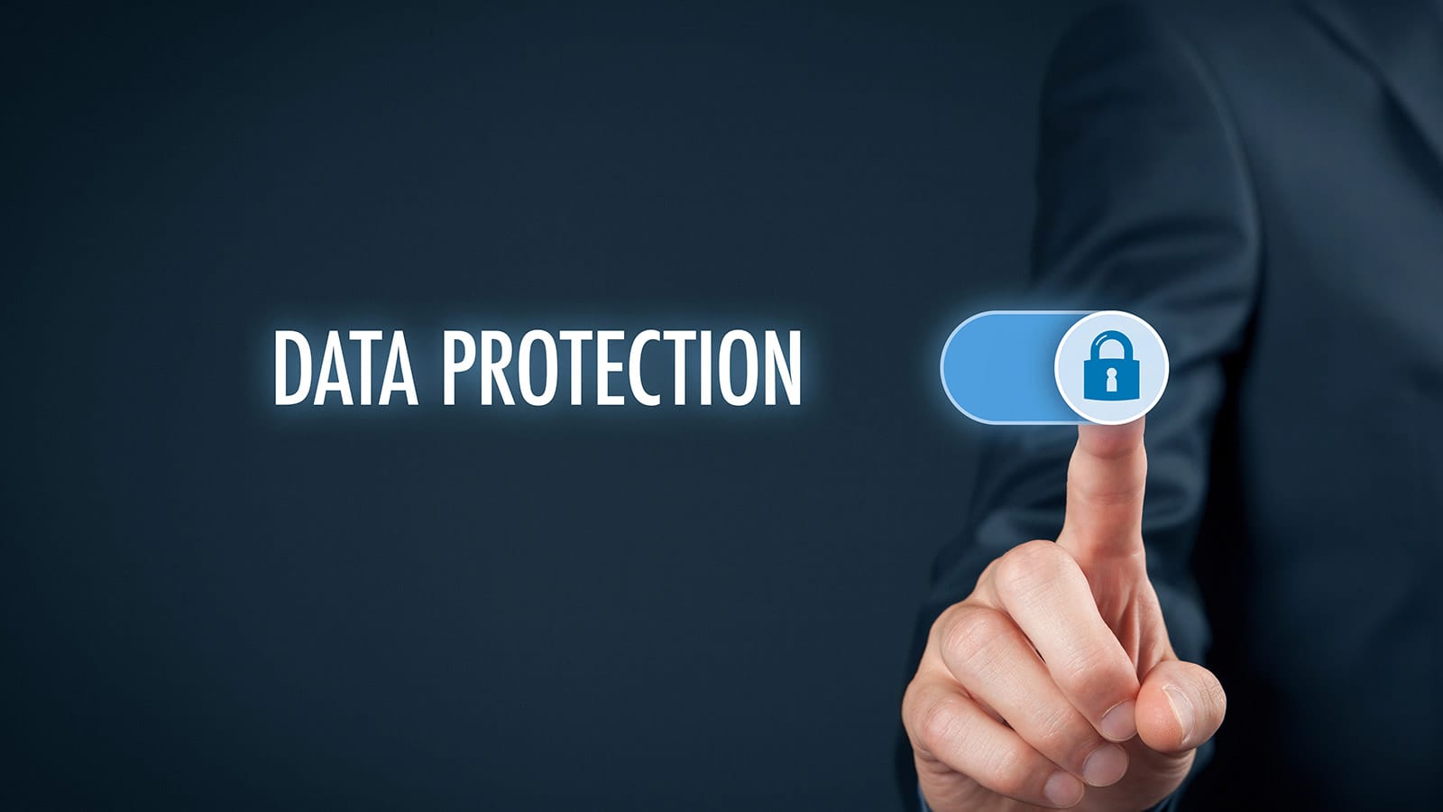 Χέρι που ανοίγει την λειτουργία data protection