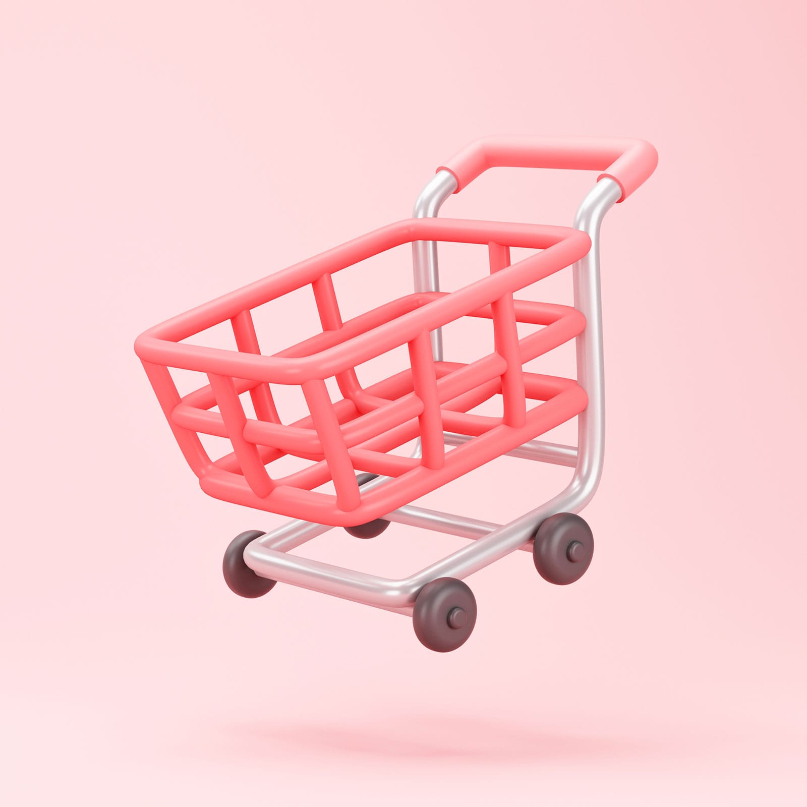 shopping cart εικονίδιο σε ροζ