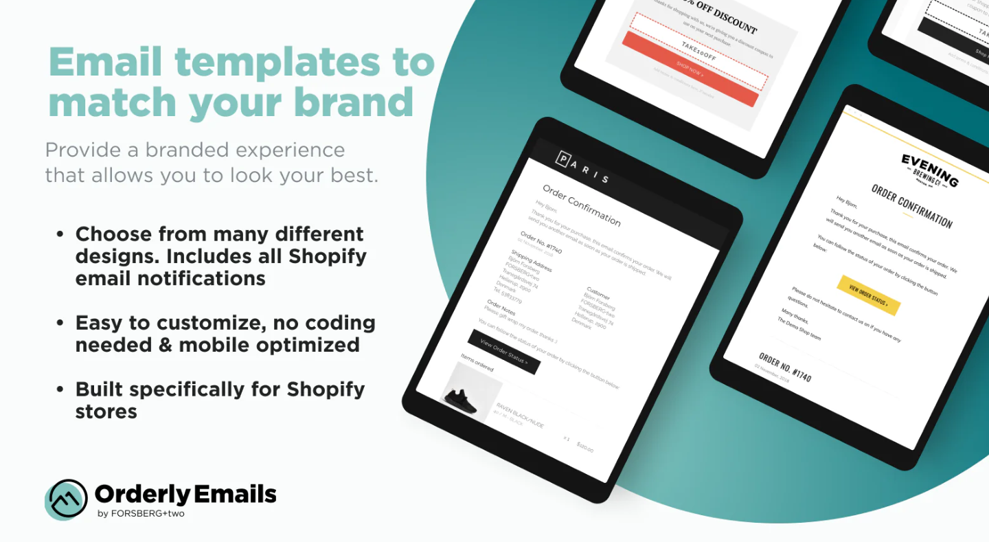 στιγμιότυπο οθόνης εφαρμογής Orderly Emails ‑ Templates App