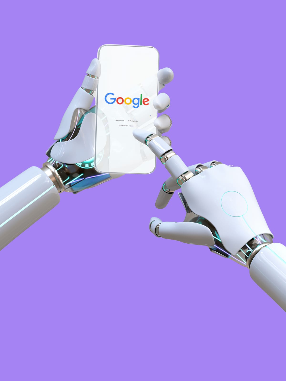 Κινητό με λογότυπο Google για εμπειρίες AI