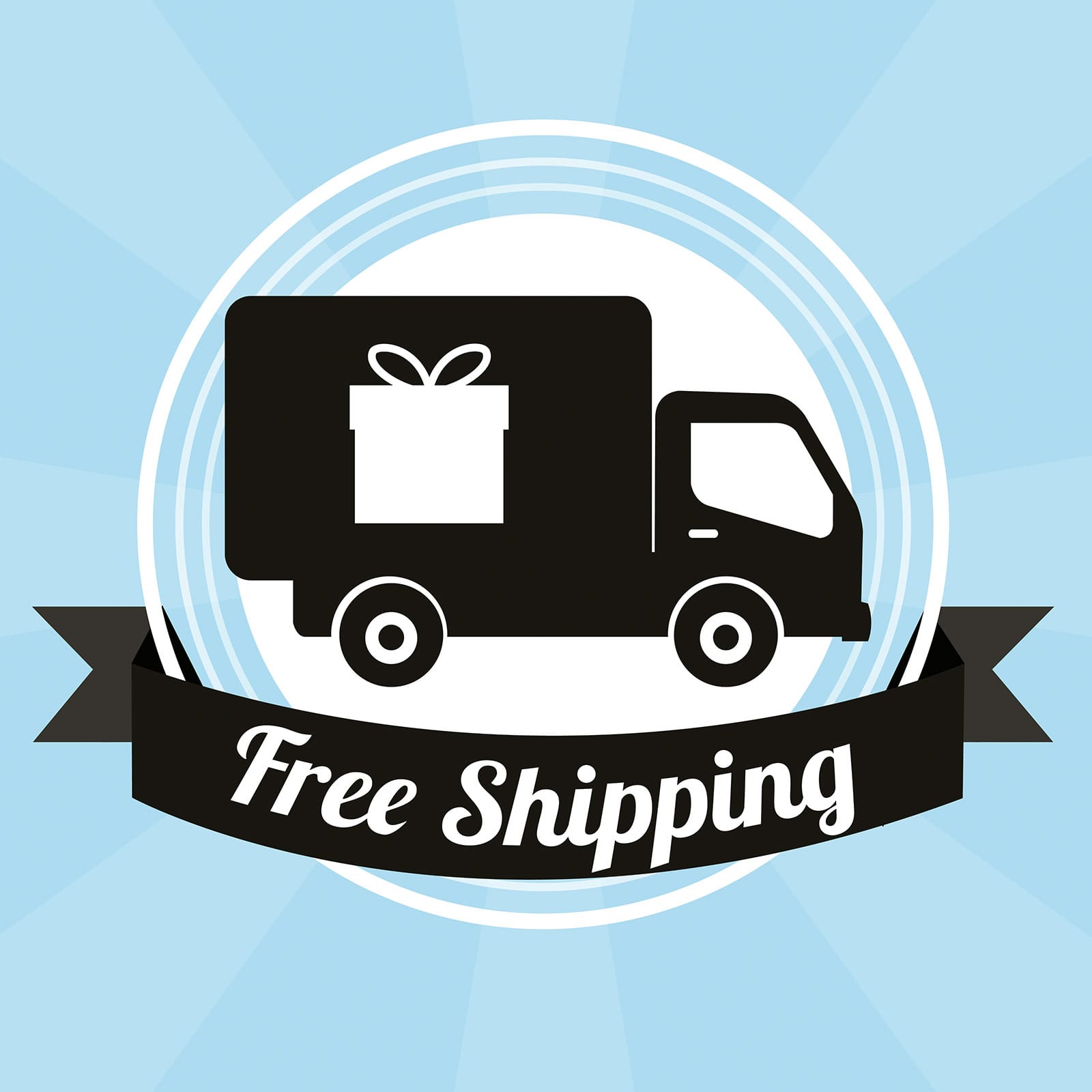 γαλάζιο φόντο μαύρο design με φορτηγό free shipping