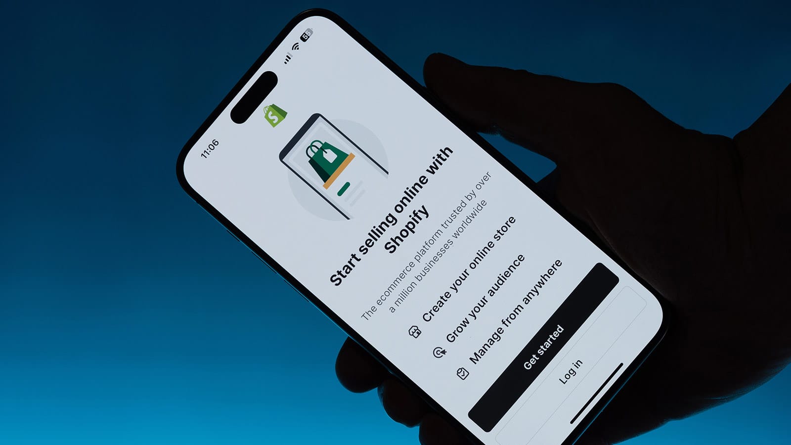Αρχική οθόνη για δημιουργία Shopify eshop