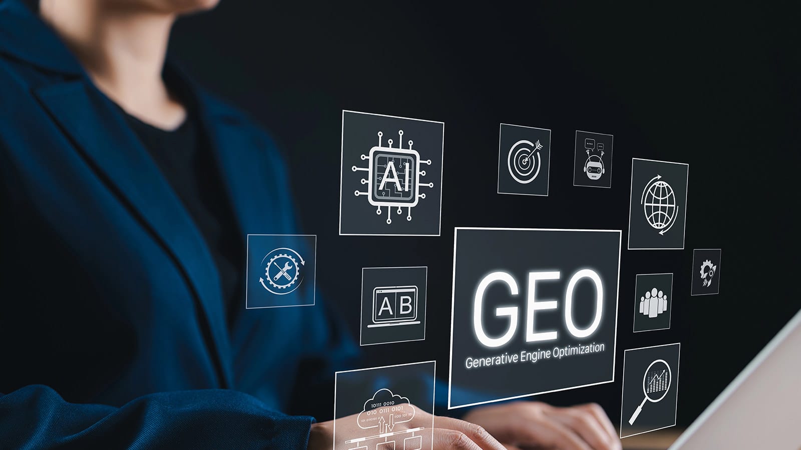εικονίδια που οπτικοποιούν τη έννοια GEO