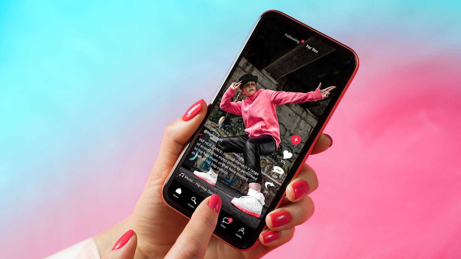 Κινητό ανοιχτό σε βίντεο TikTok στο Shopify