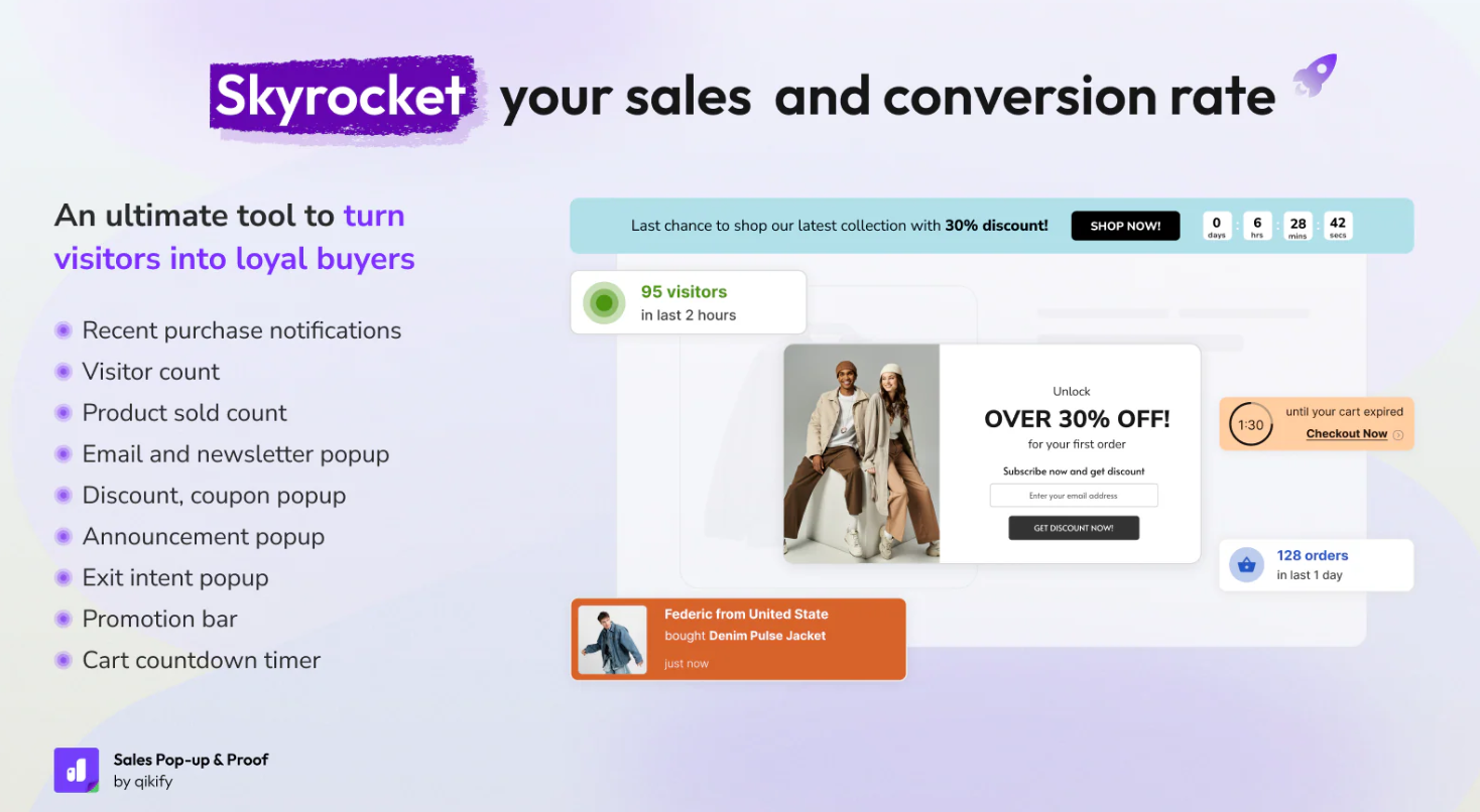 Παράδειγμα από το Qikify στις Built For Shopify εφαρμογές