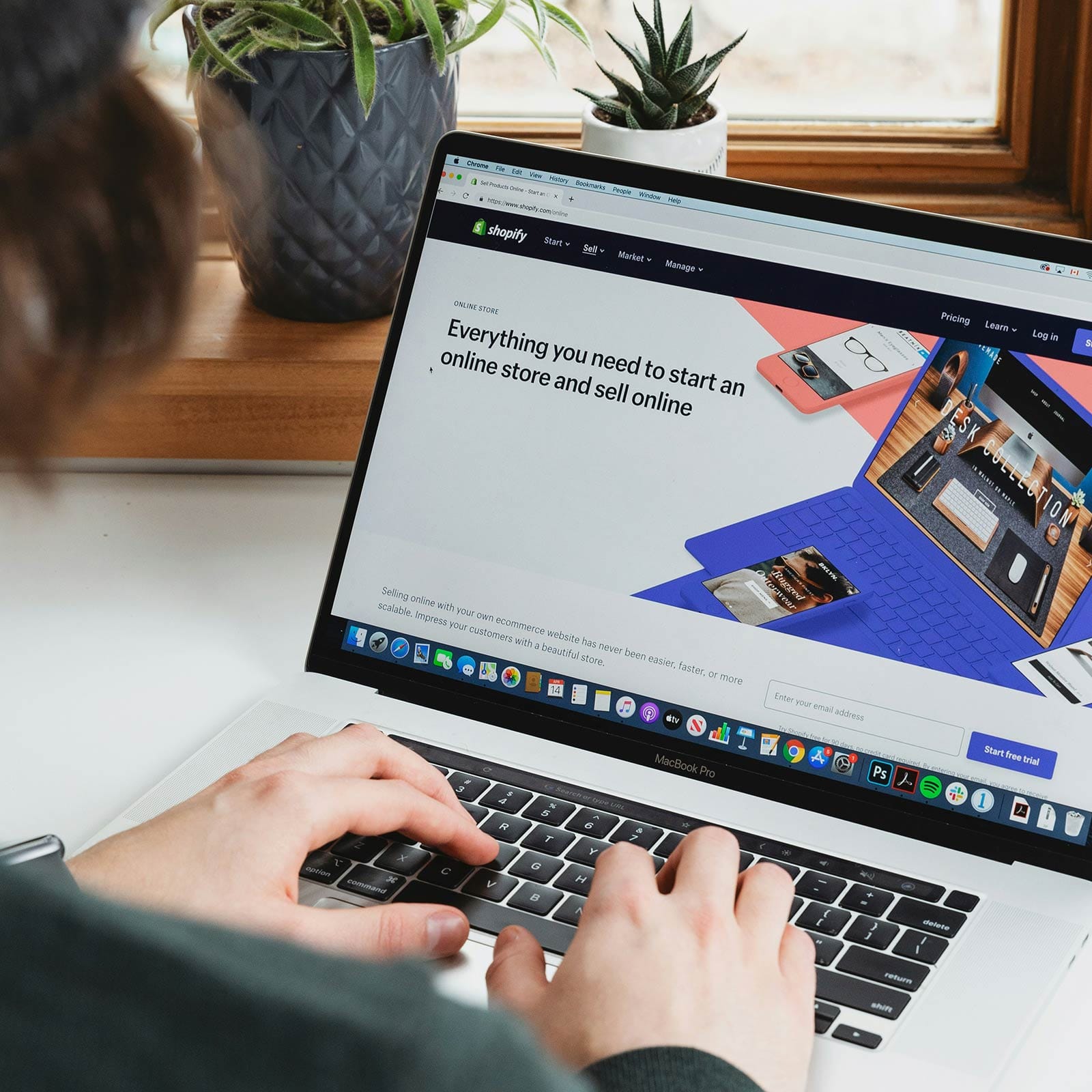 H αρχική σελίδα για κατασκευή Shopify eshop