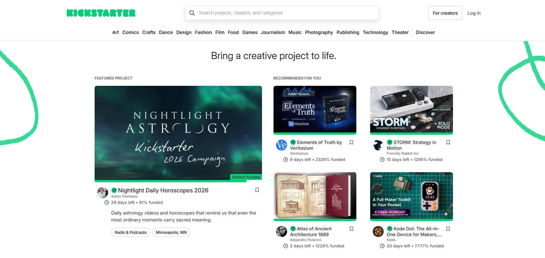 Το Kickstarter από τα crowdfunding sites