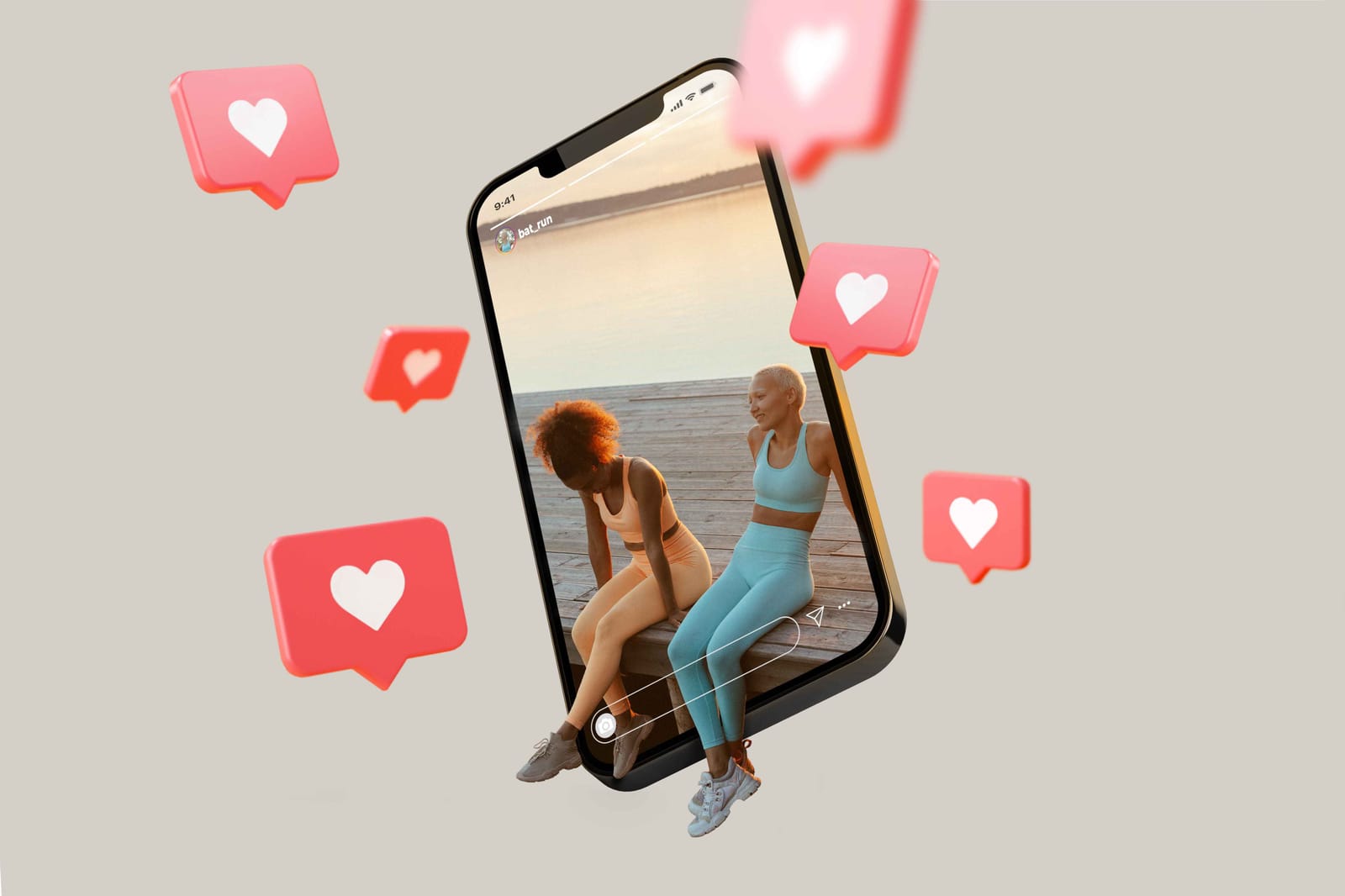 Influencers που εξέχουν 3D από οθόνη κινητού